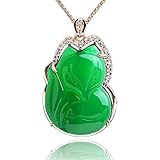 ASGIFT Fashion Fox Pendant Luxury Green Jadel Cubic