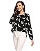 Zeagoo Women's Casual Print Chiffon V Neck High Low Hem Blouse Top