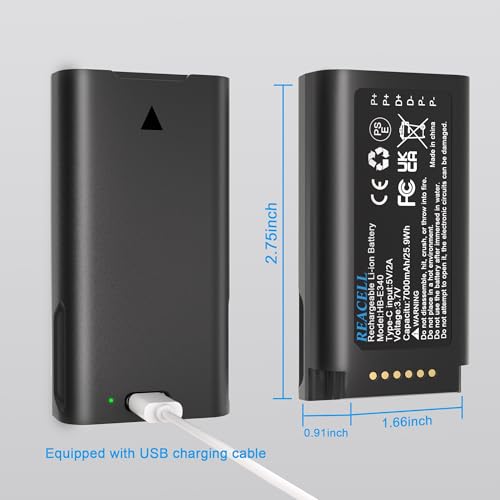 REACELL 7000mAh Rechargeable Battery Compatible for Eufy E340 C31 Video Doorbell, 3.7V Backup Battery Long-Lasting, Quick-Release, Easy to Install and Remove, Pack with USB-C Cable (2026 New Version)