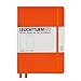 LEUCHTTURM1917 - Notebook Hardcover Medium A5-251 Numbered Pages for Writing and Journaling (Orange, Plain)