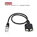 Onvian RJ9 Male to 2 3.5mm Female Headset Phone MIC Audio Splitter Adapter Cable 2 Pack