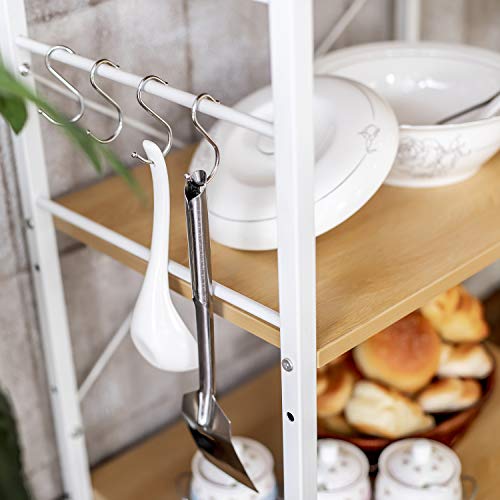 image for HOFOME Kitchen Backer's Rack, 3 Tier Kitchen Island Cart Utility Micro