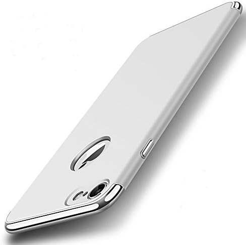 iPhone 7 Case Back Cover Ultra Slim Scratch-Resistant Shockproof Reinforced Hard Bumper Electroplate Frame -- ( Silver )