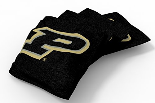 Wild Sports NCAA Purdue Boilermakers Black Authentic Cornhole Bean Bag Set (4 Pack)