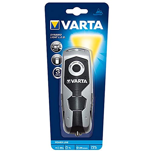 Varta Dynamo Torch ABS Plastic with 3 White 5 mm LEDs Item 636VA176