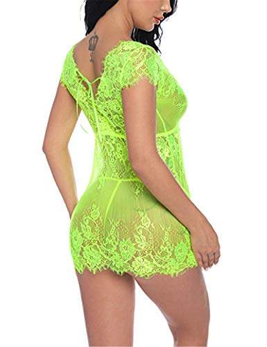 Babydoll-Lingerie-Sexy-Erotico-Pizzo-Donna-con-Lace-Reggiseno-per-La-Notte-di-Nozze-Vacanze-in-Luna-di-Miele-Viaggio-sexy-lingerie