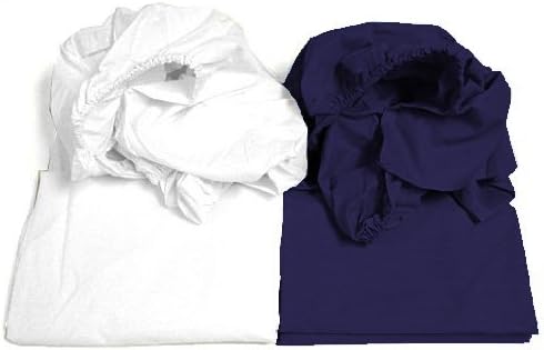 Excellent Art Cot Sheets (Fitted, Flat, Sets), 1 Fitted Cot Sheet - Navy