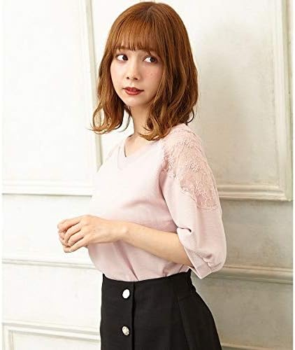 Amazon イング Ingni 肩レーストップス ピンクベージュ M Tシャツ カットソー 通販