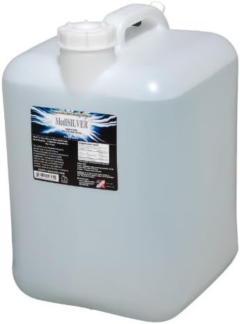 MediSILVER CLEAR (20 ppm of 99.99+% Pure Bioavailable Colloidal Silver) - Five (5) U.S. Gallons