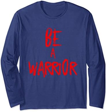 Unisex Be A Warrior Greek Mythology Fighter War T-Shirt Gift Large Navy