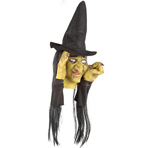 Scary Halloween Decoration Tapping Witch Props Motion Activated