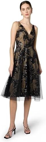 Amazon.com: Dress the Population Women's Darleen Sleeveless 3D Floral Fit &  Flare Midi Dress -Black, XX-Small : Clothing, Shoes & Jewelry