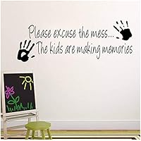 Wociaosmd Cartoon Making Memories Wall Sticker Home Decor Creative Wall Kids Room Decor Nursery Wall Sticker (Black)