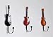 TtoyouU Set of 3 Creative Guitar Design Metal Resin Decorative Wall Mounted Storage Hooks for Hanging Coats Handbags Keys(Guitar)