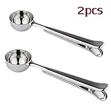 Geek Stainless Steel Coffee Scoop with Bag Clip (2)