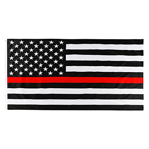 duduta Lightweight Thin Red Line USA Flag 3x5 ft, Double-Side Print Honoring Firefighter Flag Outdoor Indoor, Brass Grommets Fade Resistant