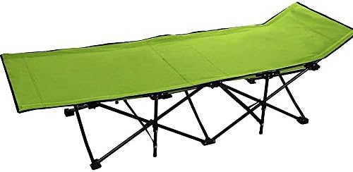 Cosway Portable Home Office Folding Camping Cot Easy Set Up Sleeping Beach Camp Bed-260lbs Capacity-With Carry Bag (green)