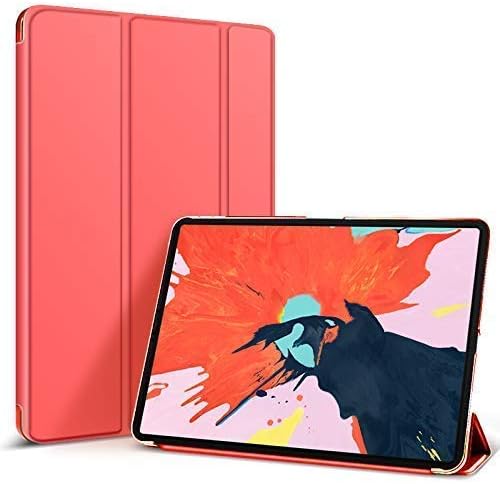 JOAAO Smart Flip Case Cover Compatible for iPad Pro 12.9 inch - Supports Apple Pencil (2nd Gen) Wireless Charging (Sleep/wakeup) (iPad Pro 12.9 inch 2018, Red)