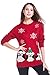 Women's Christmas Cute Reindeer Snowflakes Knitted Sweater Girl Pullover (Large, Penguins)