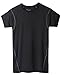 LANBAOSI Men's Training Top Compression Short Sleeve Quick Dry Base Layer Shirt L Black