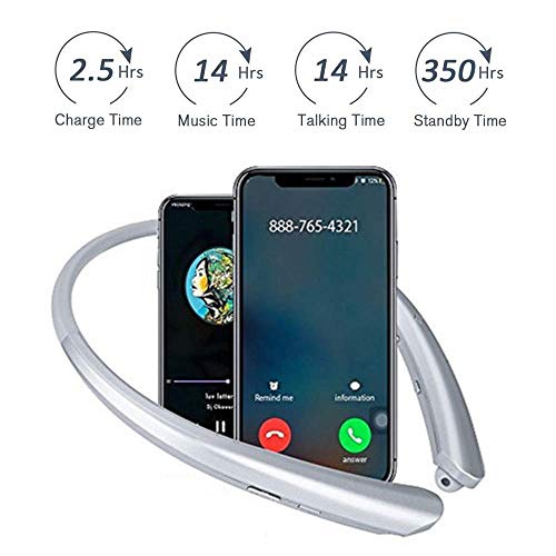 1 Bluetooth+Retractable+Headphones+Wireless+Earphones