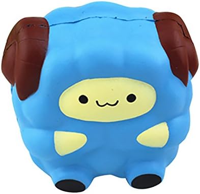 Jurika Soft Squishy Kawaii Sheep Slow Rising Stress Reliever (Blue)