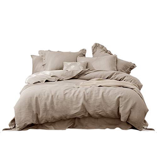 Lausonhouse 100% Linen Duvet Cover Set - King - Natural