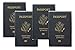 Set of 4 Heavy Duty Clear Vinyl Plastic Passport Cover Holder Travel Made in USA
