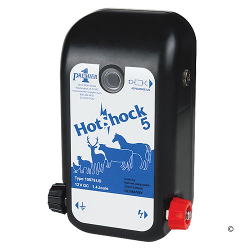 Premier HotShock 5 AC/DC Fence Energizer, .5 Joule Output