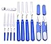 JoyFamily Seam Ripper, Yarn Cutter Scissor and Soft Tape Measure Set, Stitch Thread Unpicker, Sewing Tools with Plastic Handle and Cover for Crafting (11 Pieces, Blue)
