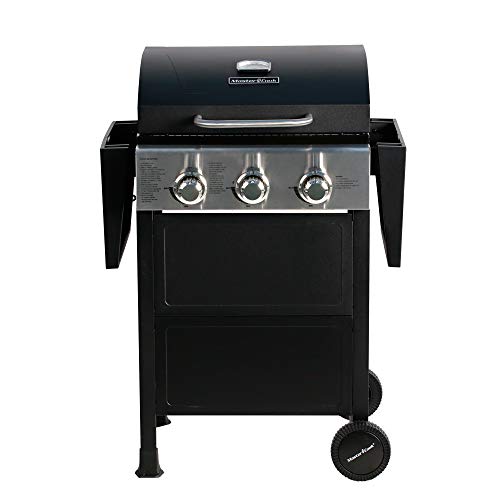 MASTER COOK 3 Burner BBQ Propane Gas Grill, Stainless Steel 30,000 BTU