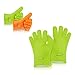 Silicone Heat Resistant Oven Mitts Gloves Potholder For Kitchen/Barbeque - Green - New