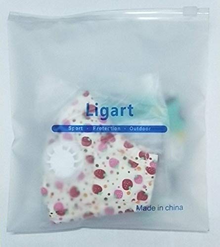 Ligart Kids Anti Pollution Mask with Activated Carbon N95 Filters Dust Mask Filtration Exhaust Gas Anti Pollen Allergy PM2.5 Air Filter Mask for Outdoor Activities 2 Pcs - Thumbnail 2
