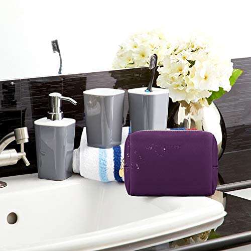 Gonex Small Makeup Bag for Purse PU Vegan Leather Travel Cosmetic Pouch Toiletry Bag for Women Girls Gifts Portable Water-Resistant Daily Storage Organzier Purple 7 Gonex Small Makeup Bag for Purse PU Vegan Leather Travel Cosmetic Pouch Toiletry Bag for Women Girls Gifts Portable Water-Resistant Daily Storage Organzier Purple