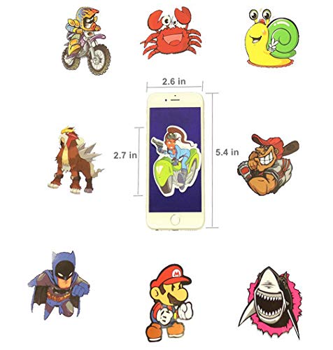 Upgraded Random Sticker 50-200pcs Music Film Vinyl, Laptop Skateboard Guitar Luggage Stickers, Car Motor Bicycle Stickers (A, 100 pcs) - Thumbnail 7