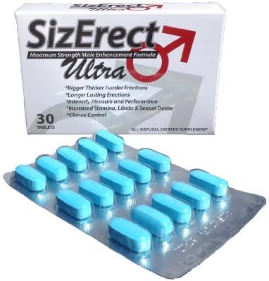 SizErect Ultra - Maximum Strength Male Sexual Enhancement Pills - New &amp; Improved Fast Acting, Long Lasting Formula - Limited Supply (5)