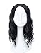 MXXWIG Loose Curly Wigs For Women Natural Black Wigs Medium Length Synthetic Heat Resistance Fiber Hair Daily Wig Free Wig Cap1B