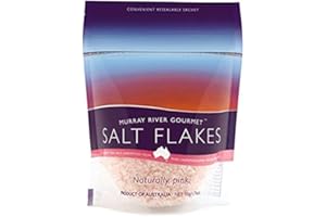 Murray River Salt Flakes 1.76 oz Taster Bag of Pure Natural Pink Low Sodium Chef Preferred Finishing Salt 100% Natural and Pu