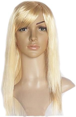 Female Mannequin Wig Multi-Color Long Straight Hair Ball Wig Festival Wig (golden)