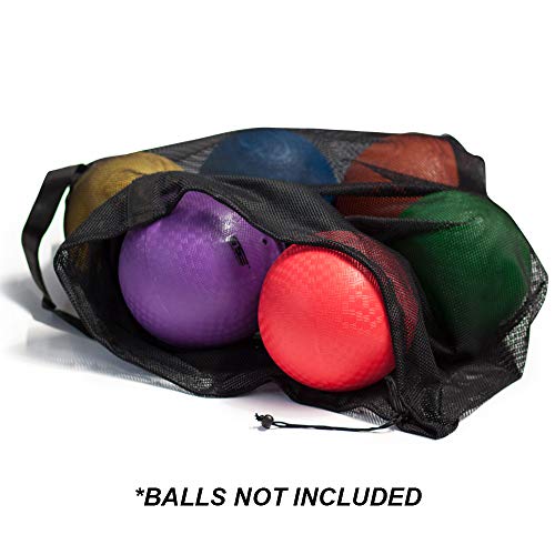 ExtraLarge Mesh Sports Ball Drawstring Bag Sports Equipment Bag with