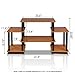 Furinno No Tools Tube Entertainment Center, Light Cherry/Black, Square Corner