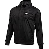 Nike Men's Windrunner Jacket Hooded Windbreaker Lightweight Running (US, Alpha, Large, Regular, Regular, Black/Black)