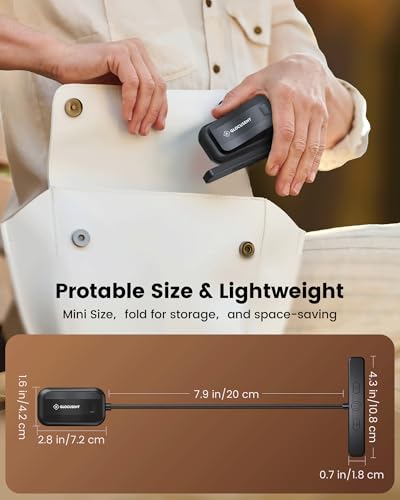 Glocusent Leselampe Buch Klemme 26 LEDs, Buchlampe mit 5 Farbtemperatur & Stufenlose Helligkeit, USB-C Wiederaufladbare Klemmlampe, Lange Laufzeit, 360° Flexibel Klemmleuchte für Nachtlesen ins Bett