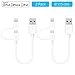 Apple MFi Certified Lightning Cables [2-Pack] - Skiva USBLink Duo Short 2-in-1 Sync and Charge Cable (6