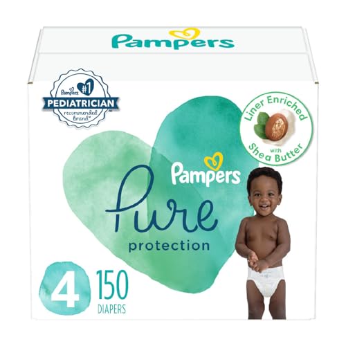 Pampers Pure Protection Diapers Size 4, One Month Supply (150 Count