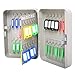 48 Hook Key holder Box Metal Safe w/Tag Case Cabinet Wall Mount Home Lock Storage Gray