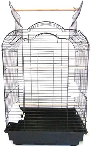 Nplus 商い 鳥かご バードケージ セキセイインコ オカメインコ ブラック 組み立て式 天井開閉 複数飼い