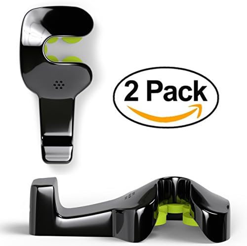 Mengo Back Seat Hooks – Headrest Hooks Hanger Holder For Bags Groceries Clothes Backpacks Handbags Coats &amp; More! Universal, Will Fit Any Car/Truck (2 Pack) – Black