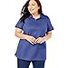 Woman Within Women's Plus Size Perfect Short-Sleeve Polo Shirt - 1X, Black