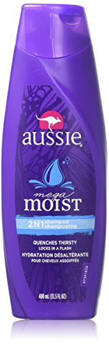 Aussie Mega Moist 2-In-1 Shampoo 13.5 oz